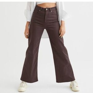 H&M Divided brown wide leg jeans.